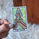 "TBR Tower" Book Tarot Card Sticker