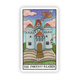 The Fantasy Reader Book Tarot Card Sticker