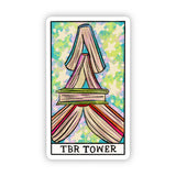 "TBR Tower" Book Tarot Card Sticker
