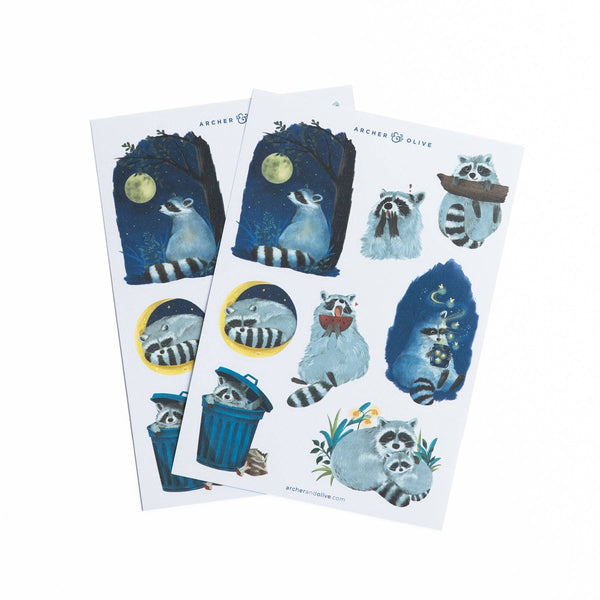 Radiant Raccoon Stickers