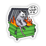 Possum Dumpster Fire Sticker