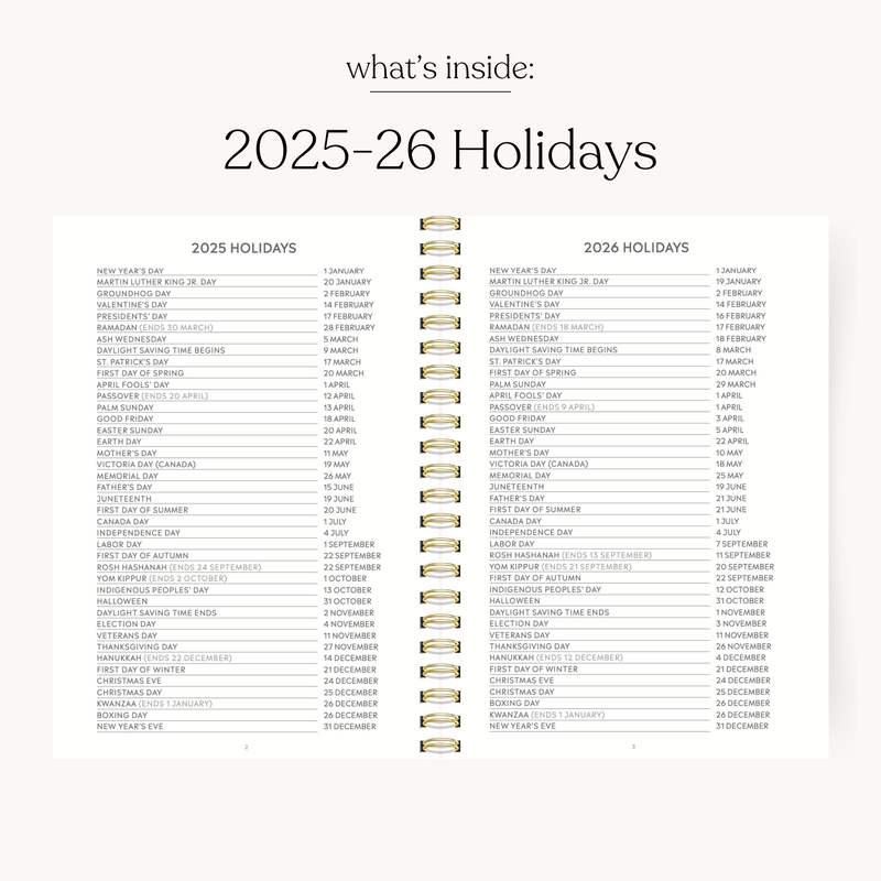 Summer Meadows 2025-2026 Academic Planner