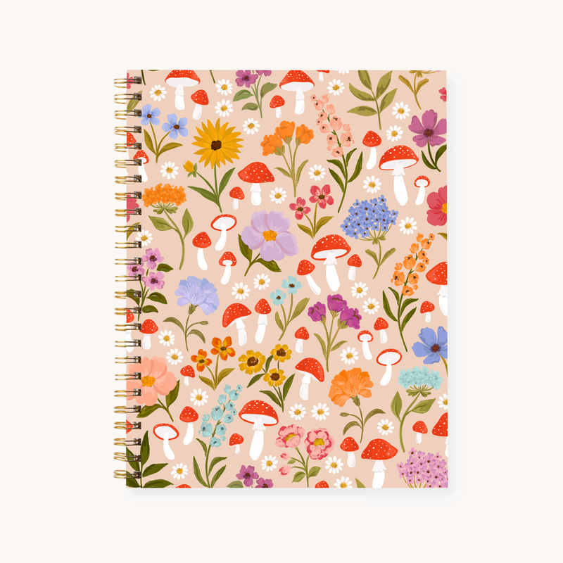 Mushroom Meadows Spiral Notebook
