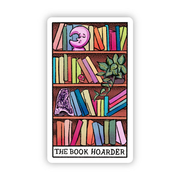 "The Book Hoarder" Book Tarot Card Sticker