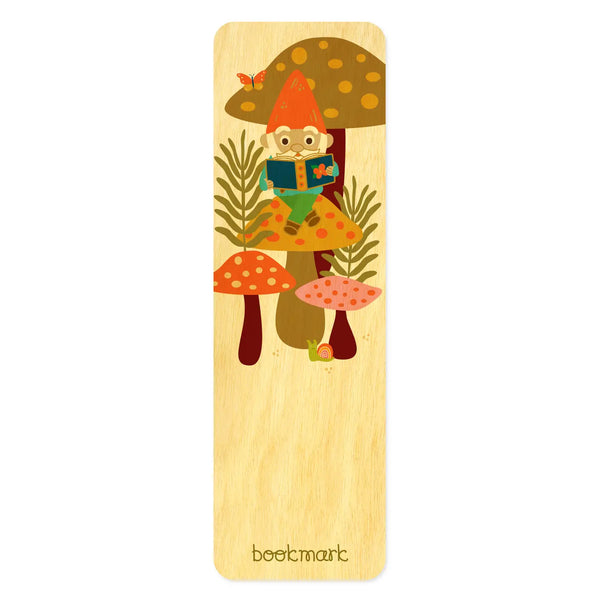 Reading Gnome Wood Bookmark
