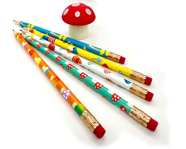 Writer's Workshop Mushroom Pencils and Sharpener Set