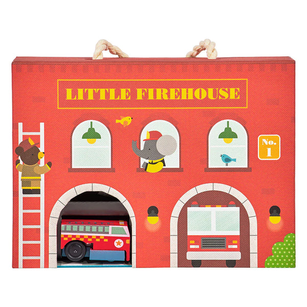 Little Firehouse Wind up and Go Play Set