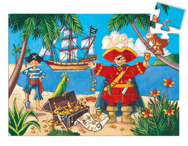 Silhouette Pirate & Treasure Puzzle, 36 piece