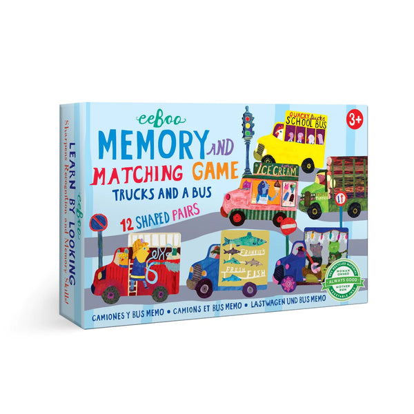 Trucks and a Bus Memory and Matching Game